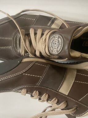 Skechers Men’s Brown and Tan Lace-Up Sneakers